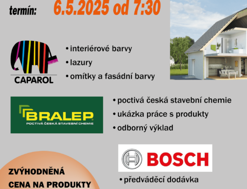Předváděcí akce – 6.5.2025 stavebniny Horní Bříza