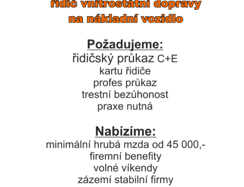Řidič vnitrostátní dopravy